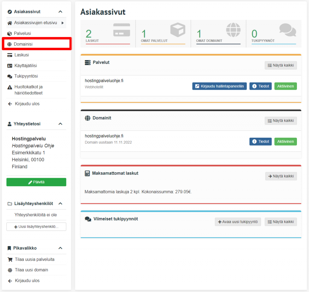 Change Of Name Servers Hostingpalvelu Fi