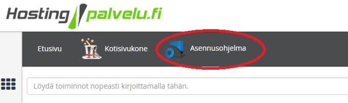 Asennusohjelmalla kloonaaminen